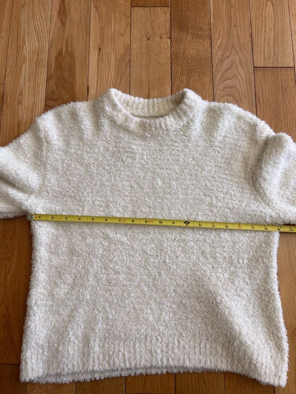 Pistola Alpine Cozy Crew Neck Sweater Cream Boucle Fuzzy Wool Blend Size XS - Picture 7 of 9